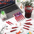 Qilery 60 Pcs Cute Black Ink Beadable Pens, DIY Pens for Kids Girls, Graduation Gifts, Valentine's Day Office Supplies
