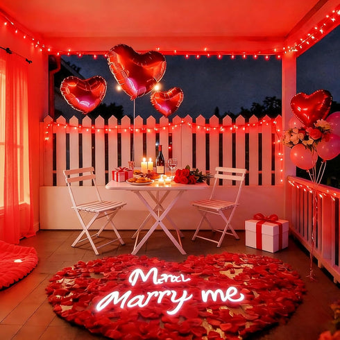 Lights,100 Count 19.6FT LAMPHOME Red Valentines Day Decor Mini Valentine's Lights,Red Christmas String Fairy Lights
