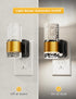 2 Pack Night Lights Plug into wall, White Light LED NighLight with Adjustable Brightness, Plug in Night Light with Auto