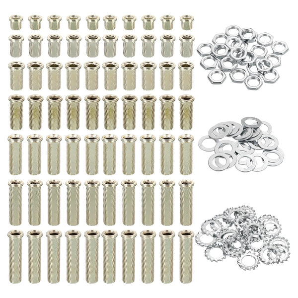 PATIKIL M10 Round Head Hollow Screw Bolts, 4 in 1 / 140Pieces Chandelier Fasteners with Round Head Nut