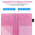2 Server Book with Zipper Pockets, Leather Server Book Organizer for Waitress, Bling Waiter Book Money Wallet with Pen