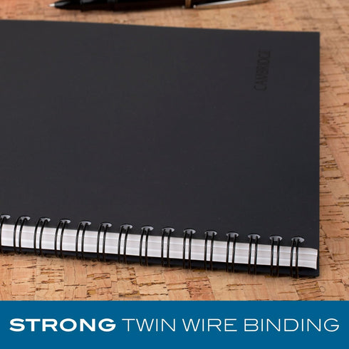 Cambridge Business Notebook, 7-1/4" x 9-1/2", 80 Sheets, Ruled, Flexible Cover, Wirebound, Gray (06122)