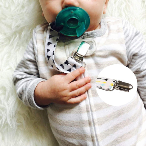 Buyless Fashion 1” Heavy Duty Metal Clips - 8 Clips for Suspenders, Pacifiers, Bib Clips, Toy Holder