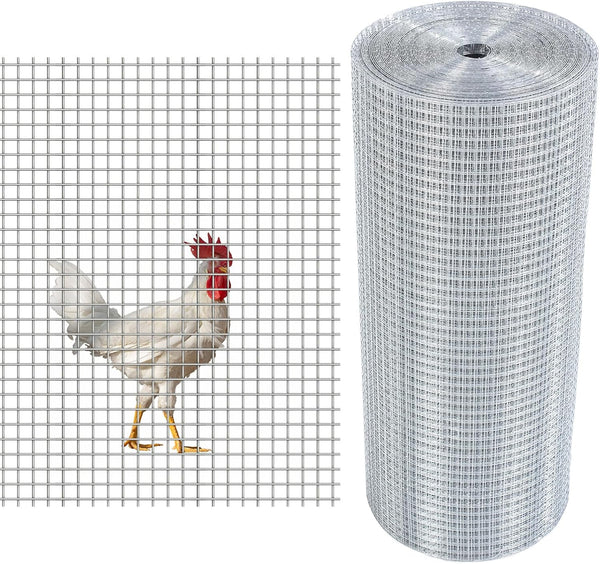 1/2'' 24'' X 50' Hardware Cloth, 19 Gauge Chicken Wire Fencing Double