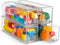 Sorbus Small Clear Stackable Storage Drawers, 4 Pack with Handles for Craft, Clothes, Medicine, Makeup