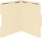 50 Manila Fastener File Folders - 1/3 Cut Reinforced Assorted Tab -