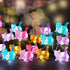 GardenDcor-14ft 40LED Outdoor Cat Solar Lights for Outside Waterproof Solar Fairy Lights for Balcony Doorway Yard Patio