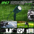 120V 6500K 4 IP67 (1 Pack,Green) Spotlight Outdoor Plug-In, Cool White LED Landscape Lighting with RGB Purple Color