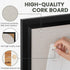 Bulletin Board Cork Board with Linen, 100% Wood Framed 30" x 20", Wall Mounted Fabric Picture Board with 10 Pushpins