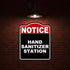 8.5 10 inches HAND SANITIZER STATION Notice Red Black Aluminum Composite Sign x