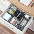 Black Office Desk Accessories Set, Desk Drawer Organizer with Stapler, Tape Dispenser, Scissors, and Sticky Notes