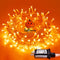JMEXSUSS 66ft 200 LED Christmas String Lights Outdoor Indoor, Connectable Orange String