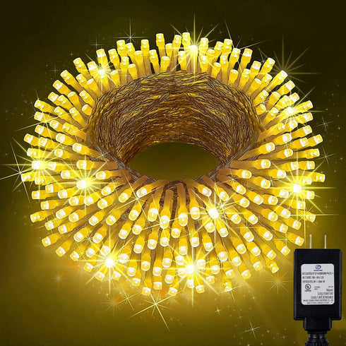 KNONEW 197FT 500 LED Christmas Lights Outdoor String Lights 8 Modes &