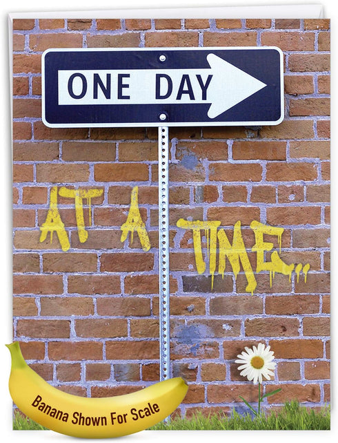 NobleWorks - Recovery Jumbo Greeting Card, Extra Large 8.5 x 11 Inch, Encouragement Notecard from Group