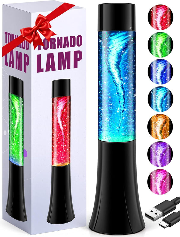 Glitter Tornado lamp for Kids,Beautiful Birthday Christmas Valentines Gifts for Him Kids