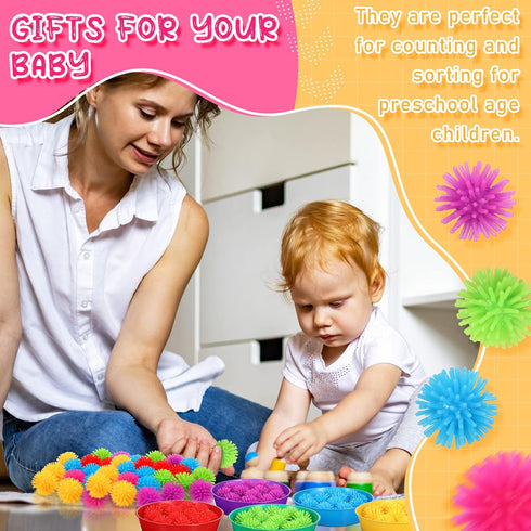 71 60 4 2 5 Set Counting Leitee Pcs Sensory Bin Filler Include Hedge Balls Tweezers Scissors Clips Cups Fine Motor