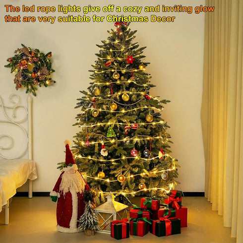 SFNDOU 2 Pack 66ft 200LED 8 Battery Powered String Lights Waterproof with Remote Total Timer Modes Battery Operated