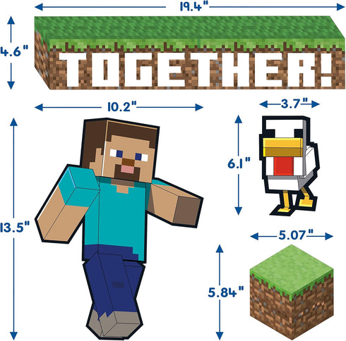 Eureka Minecraft Building A Great Year Classroom Bulletin Board Set, 33 Pieces for Teachers
