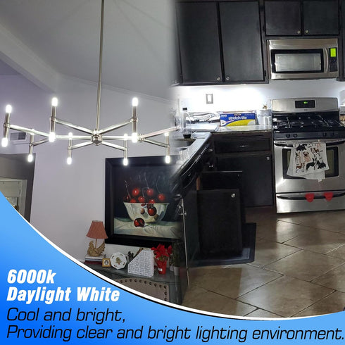 E17 Stovetop Microwave Light Bulbs 4 Watt Equivalent 40 Watt, 6000K Daylight White, Non-Dimmable, 5 Pack