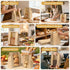 101 120 14x8.3x3.5 inches Bread Bags for Homemade Bread, Pcs Sourdough Bags with Windowand Sealing DIY Stickers, Large