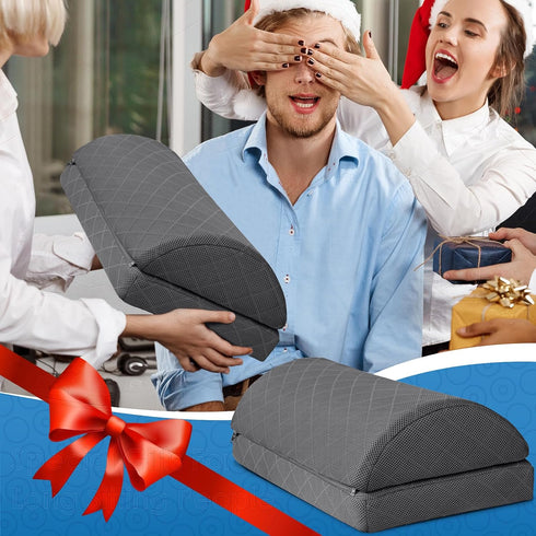 Foot Rest for Under Desk at Work, Comfortable Desk & Gaming Accessories with 2 Adjustable Heights & Removable Cover
