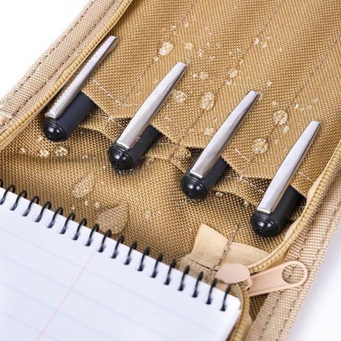Mini OCP Book Cover for Pocket, 3x5 Notebook Cover with Zippered Organizer, Weatherproof Notepad Cover for Men Women