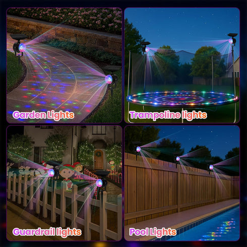 OTDRMETA 3 7 16FT, 15FT, 14FT, 12FT, 10FT Trampoline Led Lights, Trampoline Lights Solar Powered Outdoor Waterproof