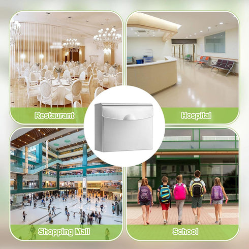 1 Pack Tioncy Sanitary Napkin Disposal Receptacle with Feminine Hygiene Disposal Bag Stainless Steel Tampon Bin Trash