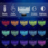 Ammonite 3D 16 Periodic Table of Elements Night Light, Tabla Periodica lamp Color Changing with Remote Control