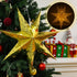 19.7 Inch 7 10 Mudder Christmas Star Paper Lantern Pointed Christmas Window Lantern with LED Light Strings Hanging