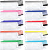 Hedume 50 Pack 10 Colors Zipper Mesh Pouch, Waterproof Plastic Zip File Bags for Travel and Office Supplies