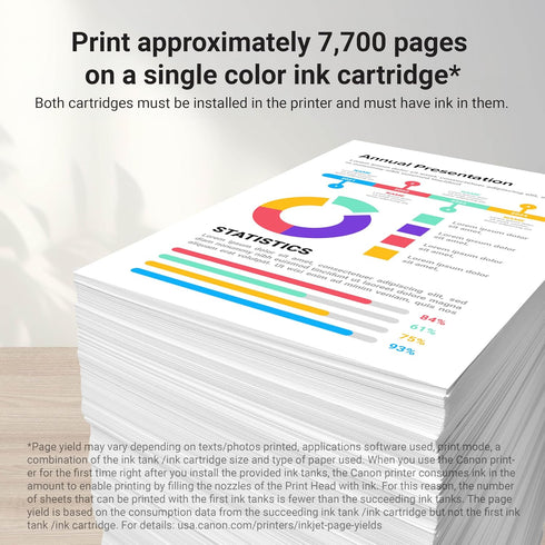 Canon GI-20 G5020, G6020, G7020 Genuine Yellow Ink Bottle, Compatible with Megatank and Printers