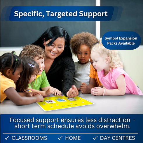 First Then Visual Schedule for Kids, Premium Durable Plastic, 32 Communication Cards, Autism Learning Materials