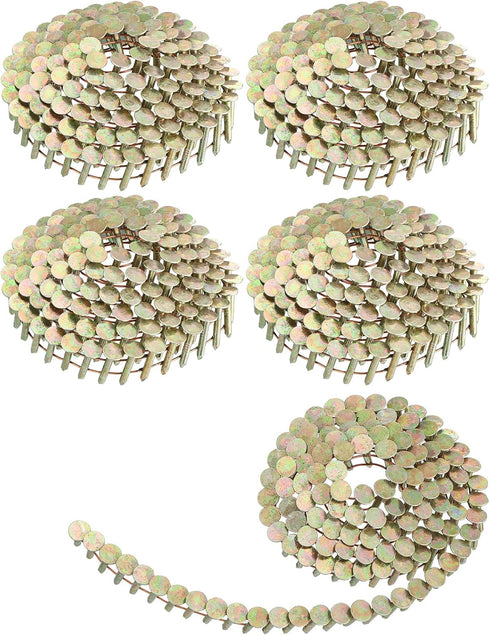 600 Count Sadnyy Coil Roofing Nails 3/4-1-1/4 in, Stainless Steel Siding Nails with Smooth Ring Shank (1-1/4 -inch x