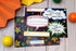 Chalkboard Speech Bubble Birthday Thank You Notes for Kids, Ten 4" x 5.5" Fill In The Blank Cards with Envelopes