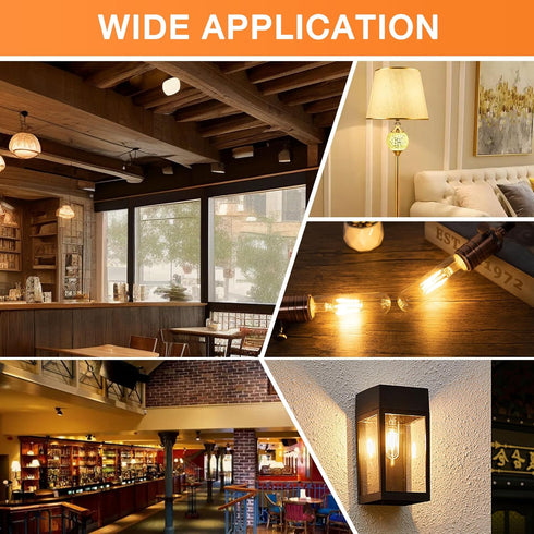 T30 Bulbs 4 40W Bulb E26 Bulbs T10 Bulb 2700K,Desk Dimmable,Chandelier,2 Pack ToBeGreat Light Watt Equivalent Tubular