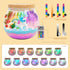 CXXDE 13 5-10 Light-Up Unicorn Terrarium Gifts, DIY Night Light Kit with Remote Control and Lighting Colors, Night