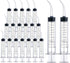 20 Pack Wisdom Teeth Syringe, 12ml/cc Dental Syringe with Curved Tip for Dental Care, Oral Tonsil Stone