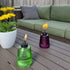 3-Pack 6-Inch TIKI Carnival Glass Tabletop Torches, Decorative Outdoor Tabletop TIKI Torches for Patio, Backyard