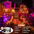 200 LED Halloween Lights, 66ft Orange String Lights, 8 Modes, Plug-in Waterproof for Christmas Halloween Decorations