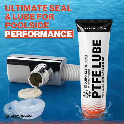 5oz 1 Pack Swimables PTFE Lube - PFAS-Free Food-Grade Ceramic PTFE Grease for Pool Equipment, Plumbing Fixtures, RV