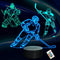 Lampeez Kids 3D Ice Hockey Player Night Light Optical Illusion Lamp with