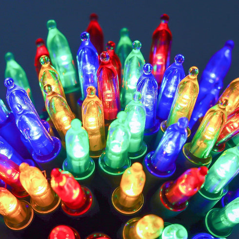 4 Pack 50LED 16FT 8 WATERGLIDE Outdoor Christmas Lights, Battery Operated Mini String Light with Modes & Timer, Xmas