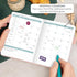 Clever Fox Food Journal Pocket, Daily Food Diary and Meal Planner to Track Calories & Nutrients, 4x5.5” (Rose Gold)