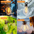 50FT 32 S11 Bulbs (2 IP65 2200K Outdoor String Lights, Patio Lights with Shatterproof Spares), Waterproof