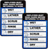 Excello Global Products Employee Must Wash Hand Sign - 5"x7" Plastic Sign for Businesses with Easy Mount Adhesive