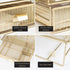 Gold Desk Organizer, Gold Office Accessories Set for Women, Includes Detachable File Organizer, Stackable Paper Tray,