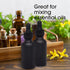 24 Pack Black Coated Boston Round Essential Oils Glass Bottles with Black Dropper Cap, 1oz