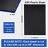 Duco ABS Plastic Sheets 1/4 Inch Thick 8" x 12" - Pack of 2 Rigid ABS Sheets with Textured Plastic Front - 0.25" Thick Heat Moldable Thermoplastic Sheets for DIY Use - Black Plastic Sheets
