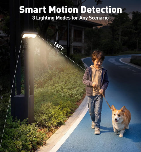 OrbitShell 2 Pack 3 IP65 Clip On Solar Lights Outdoor with Octopus Tripod, Color Temps & Remote Control, Motion Sensor